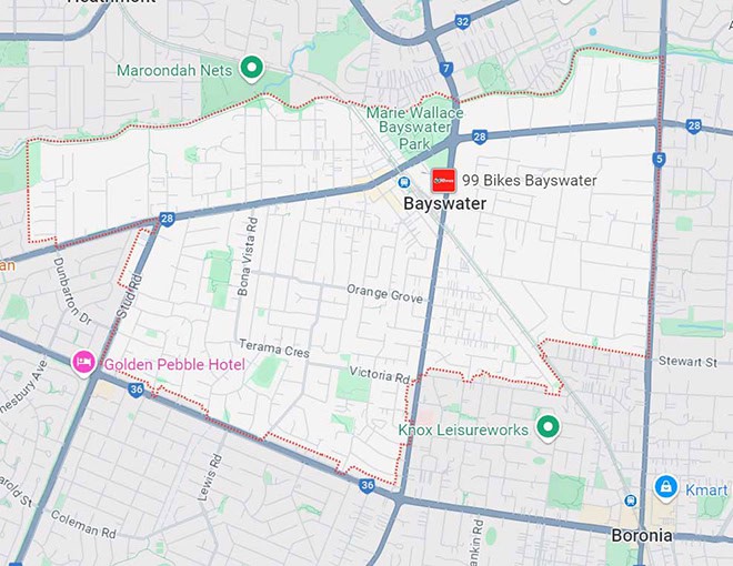 Bayswater Map Area