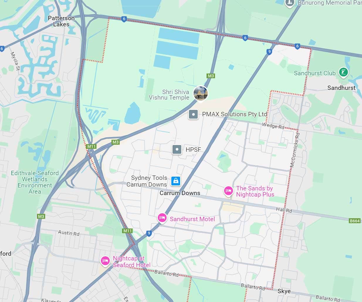 Carrum Downs Map Area