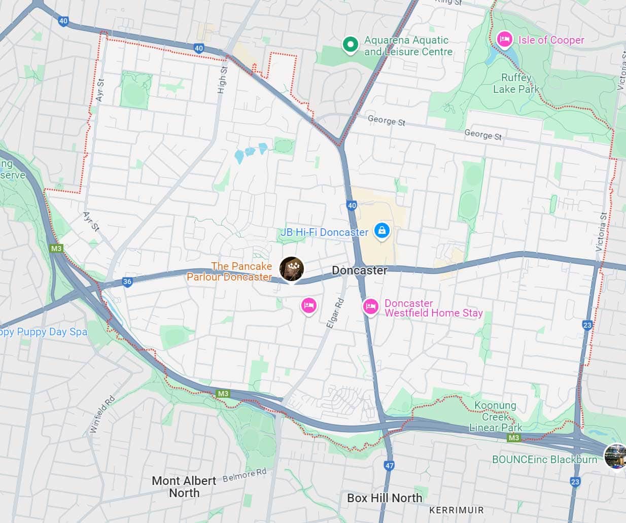 Doncaster Map Area
