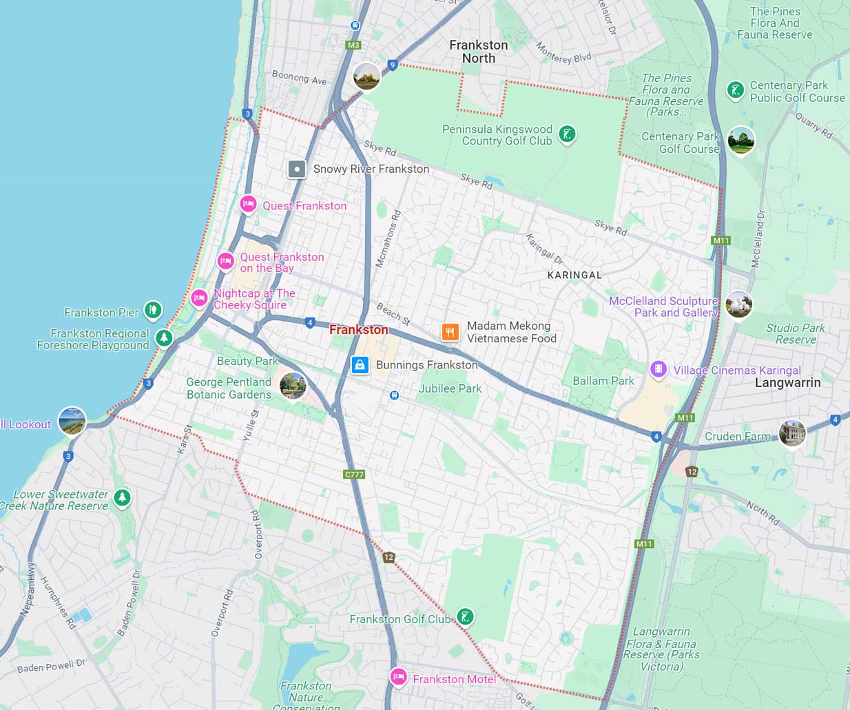 Frankston Map Area