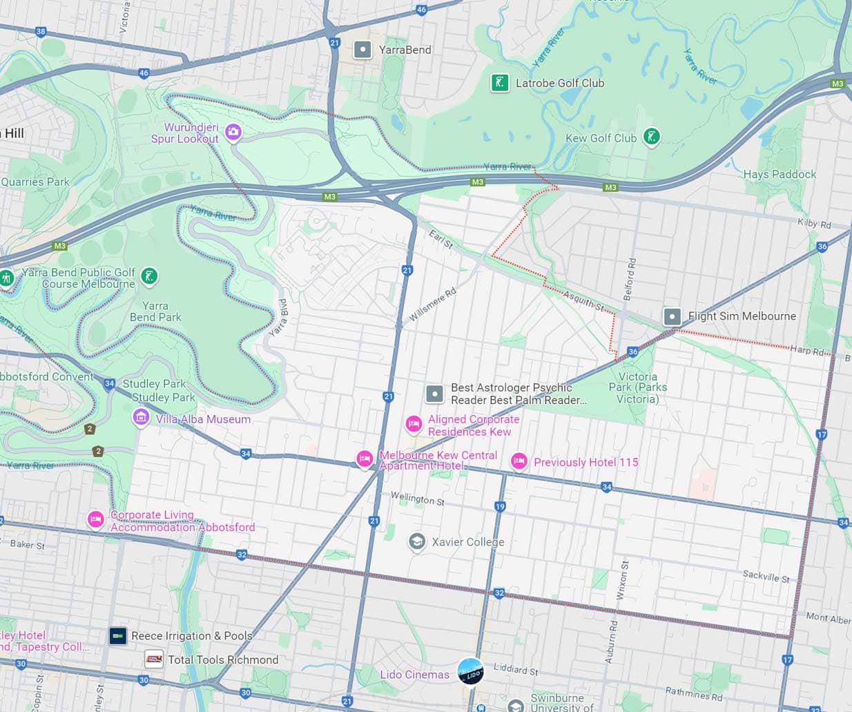 Kew Map Area