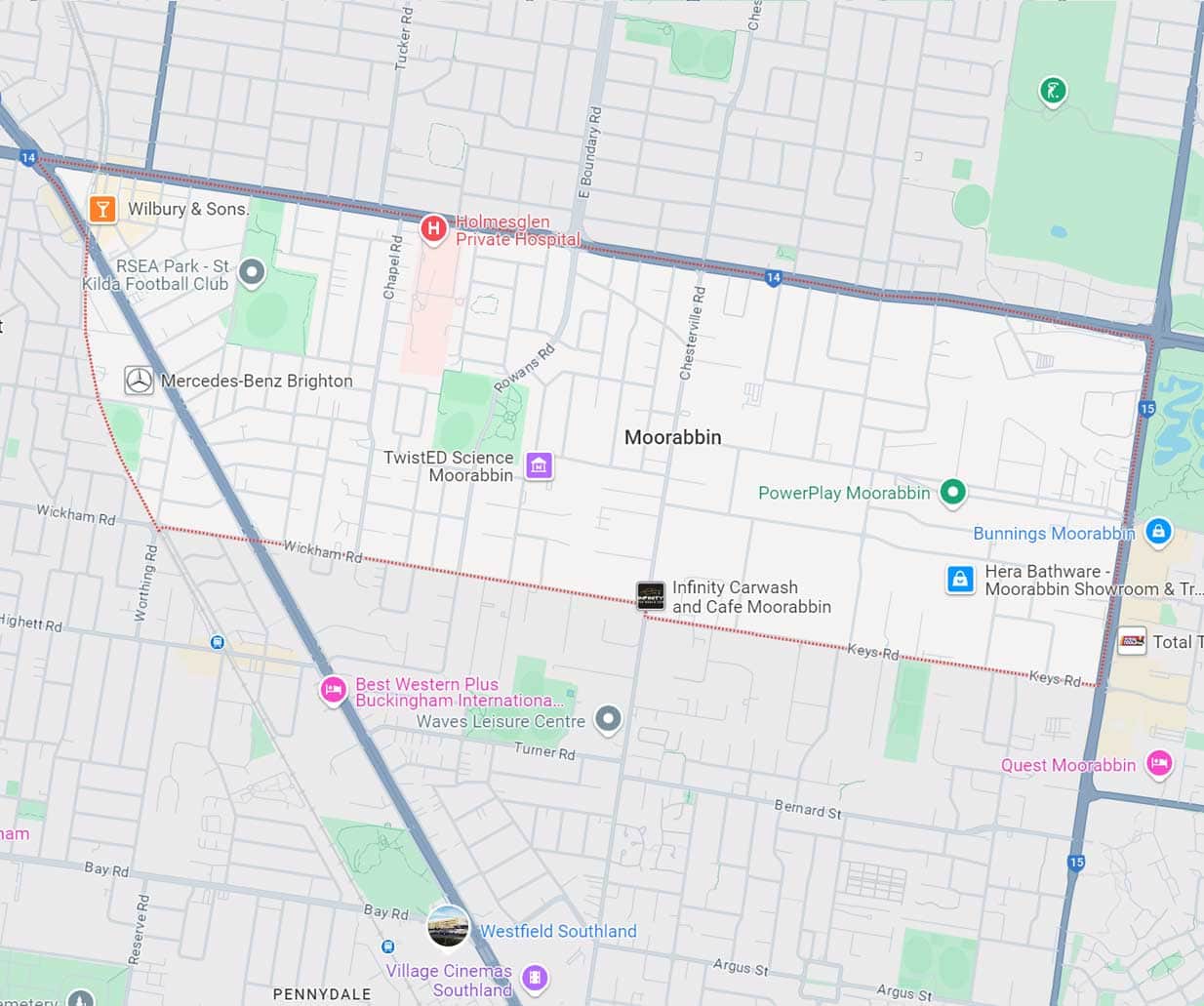 Moorabbin Map Area