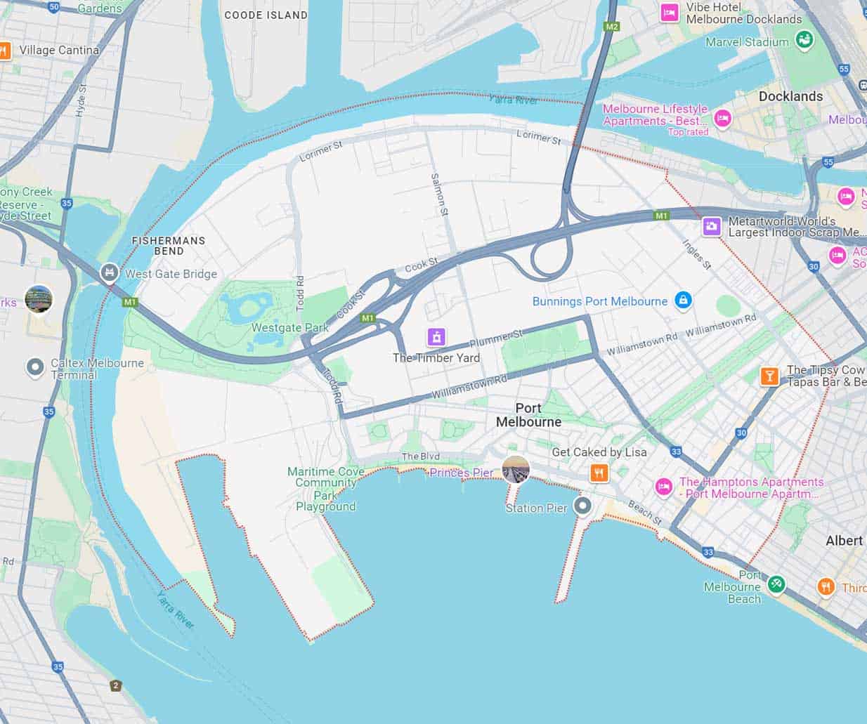 Port Melbourne Map Area