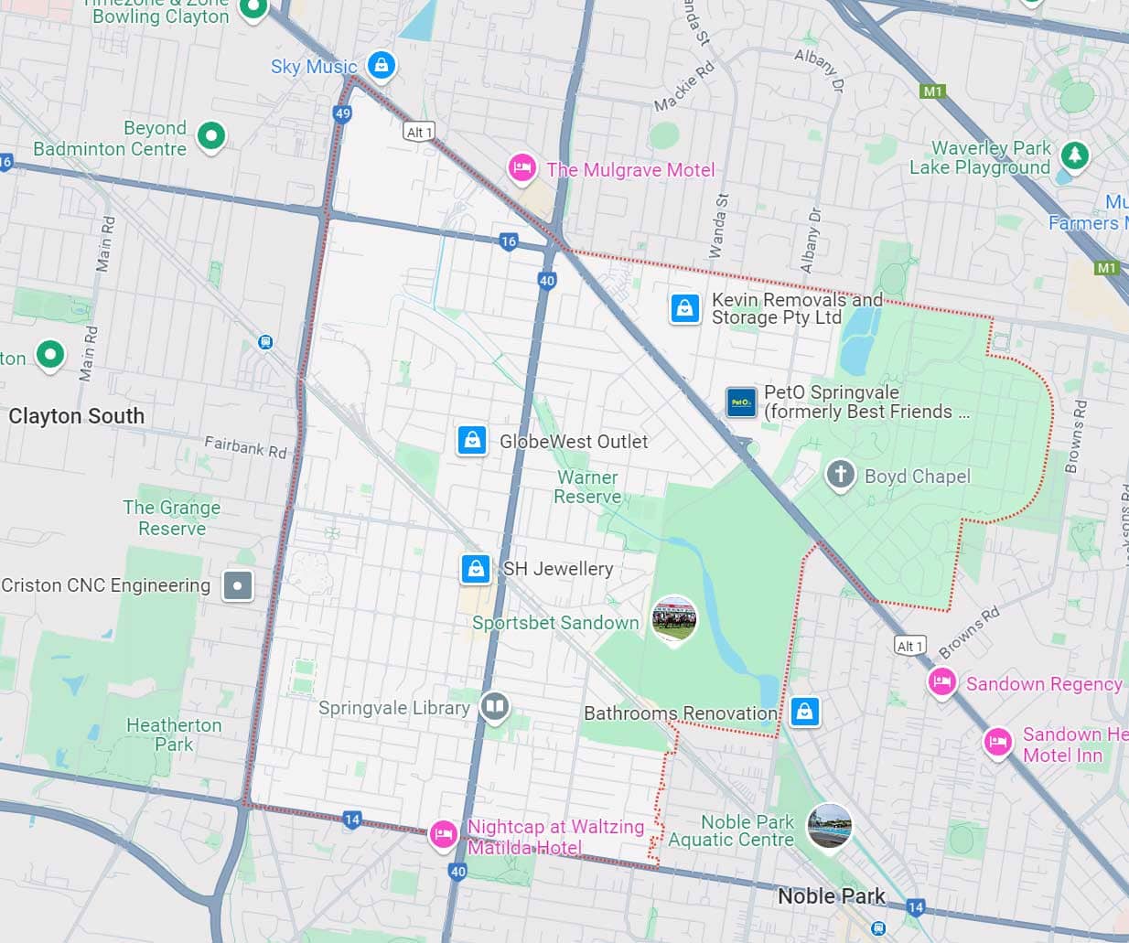 Springvale Map Area