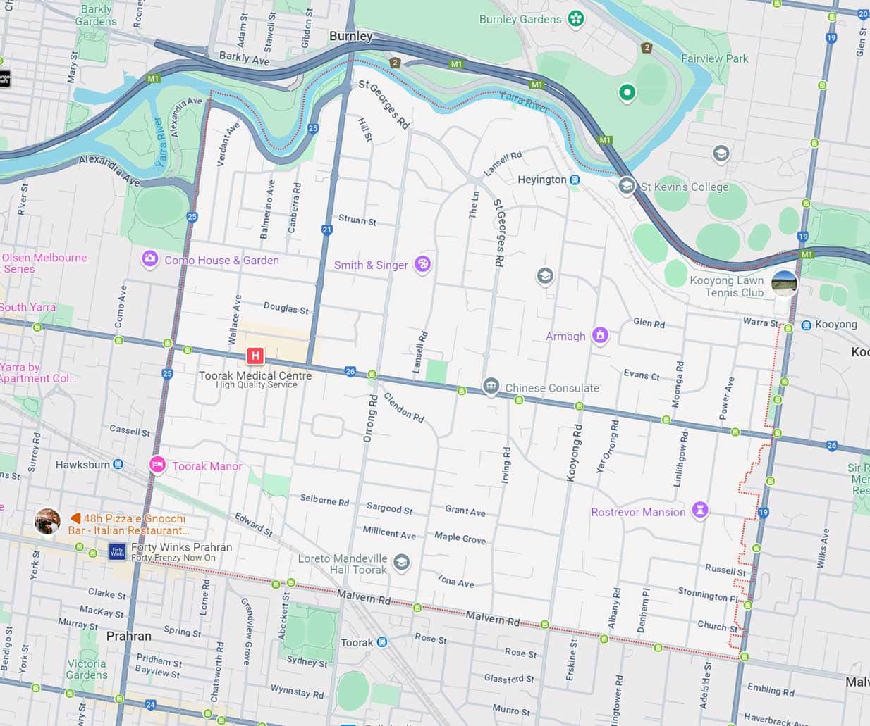 Toorak Map Area